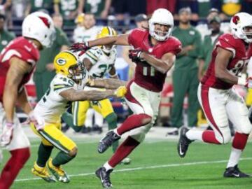 Larry Fitzgerald, "El caballero escarlata" fue el M.V.P de un partido en el que la genialidad del receptor, en las dos jugadas de la prórroga, bastó para llevarse el partido y el pase a la final de conferencia.