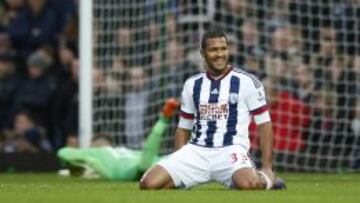 Rondón durante el partido ante el West Ham