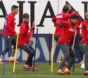 El Atlético prepara el partido del Celta con sus internacionales