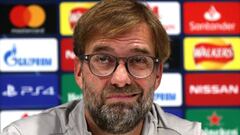 Soccer Football - Champions League - Liverpool Press Conference - Anfield, Liverpool, Britain - November 4, 2019   Liverpool manager Juergen Klopp during the press conference   Action Images via Reuters/Lee Smith