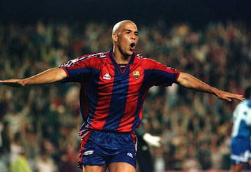 Ronaldo was a phenomenon in his debut season for Barcelona.