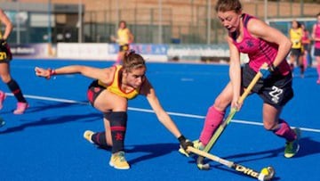 Un lance del partido España-Escocia.