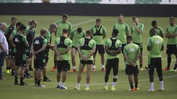 El Betis, en un entrenamiento. 