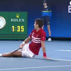 Nadal no ganó pero dejó a Djokovic en el suelo: puntazo para la historia