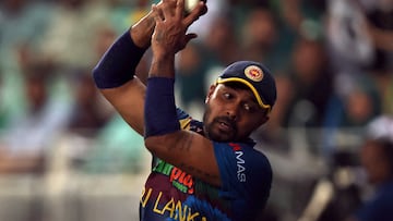 El jugador de críquet Danushka Gunathilaka, durante un partido con la selección de Sri Lanka.