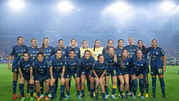America team group during the game Tigres UANL vs America, corresponding second leg of great final the Torneo Apertura 2022 of the Liga BBVA MX Femenil at Universitario Stadium, on November 14, 2022.
<br><br>
Equipo de America durante el partido Tigres UANL vs America, correspondiente a la vuelta la gran final del Torneo Apertura 2022 de la Liga BBVA MX Femenil en el Estadio Universitario , el 14 de Noviembre de 2022.