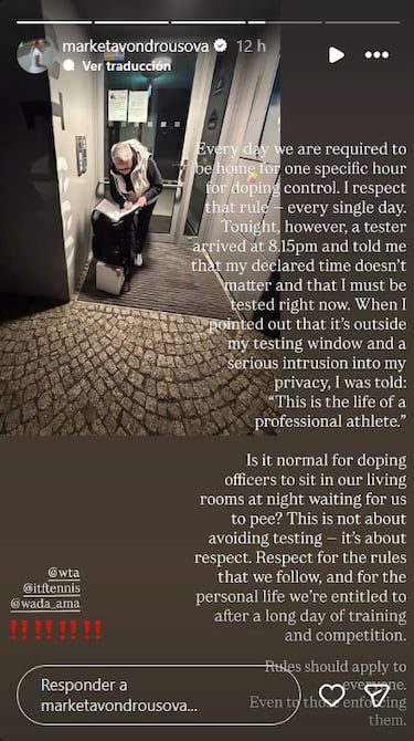 Vondrousova denuncia controles antidopaje fuera de la hora fijada: “Pedimos respeto”