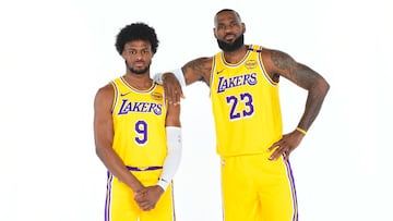 LeBron James y Bronny posan como el primer dúo padre e hijo en la NBA