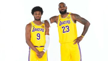 LeBron James y Bronny posan como el primer dúo padre e hijo en la NBA