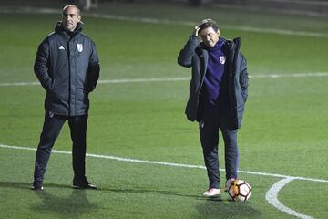 Marcello Gallardo, entrenador de River, durante el entrenamiento en la ciudad deportiva del Real Madrid.