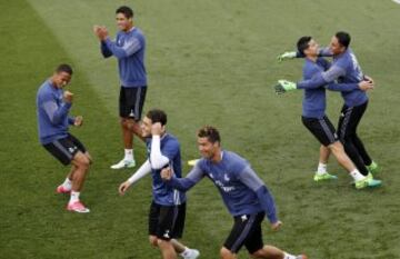 Último entrenamiento del Madrid antes de recibir al Sevilla