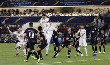 22/12/18. Final del Mundial de Clubes. Real Madrid-Al Ain. Sergio Ramos anotó el gol 3-0 de cabeza 