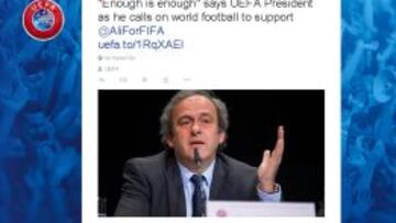 La UEFA pide el voto por Alí en Twitter