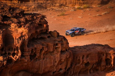 Carlos Sainz y Lucas Cruz del equipo Ford M-Sport en acción durante la cuarta etapa. 
 