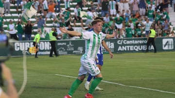 El tanto de Álex Rubio en la ida ante la Ponferradina.