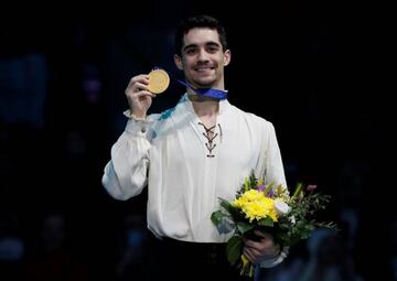 Javier Fernández, con su oro de Minsk.