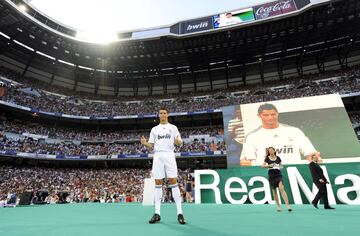 Cristiano Ronaldo en el estadio Santiago Bernabéu.