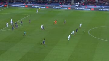 Gran contraataque de PSG: Mbappe a toda velocidad