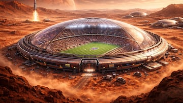 NFL stadium on Mars - artist's impression