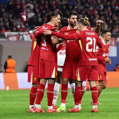 Luis Díaz suma minutos en la victoria de Liverpool ante Leipzig