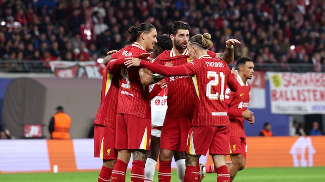 Luis Díaz suma minutos en la victoria de Liverpool ante Leipzig