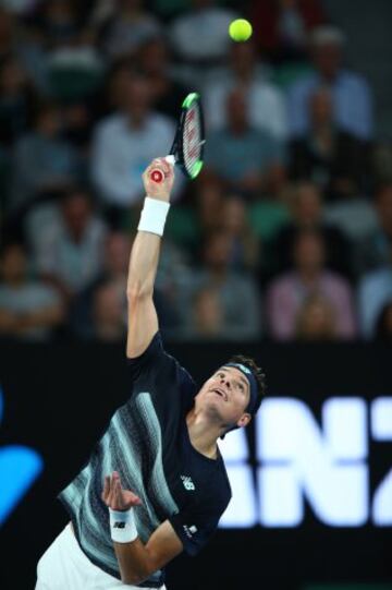 Milos Raonic durante el segundo set del partido.