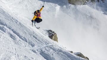 Abel Moga saltando en el Tuc de Baciver, en el FWT Baqueira Beret Pro.