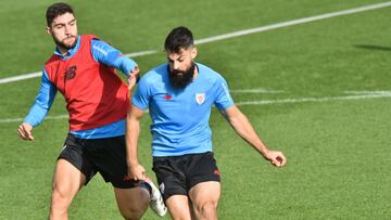 Villalibre con Unai Núñez en Lezama.