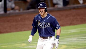 El segunda base Mike Brosseau disputó 57 partidos con los Tampa Bay Rays en la temporada 2021 y registró 28 imparables y cinco cuadrangulares.