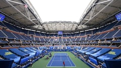 Imagen de la pista Arthur Ashe durante un partido del US Open.