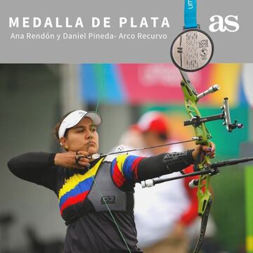 La pareja conformada por Ana Rendón y Daniel Pineda se quedaron con la medalla de plata. 