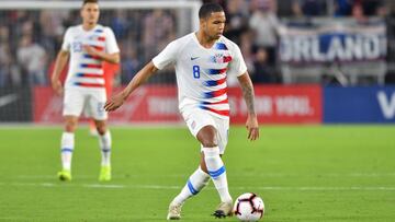 Weston McKennie en partido con Estados Unidos