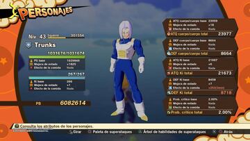 Trunks: súper ataques y transformaciones en Dragon Ball Z: Kakarot