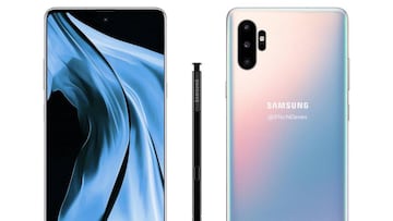 Samsung Galaxy Note 10, filtrado su aspecto con tres cámaras verticales