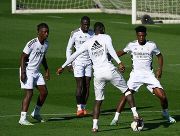 El entrenamiento del Real Madrid antes del Clásico