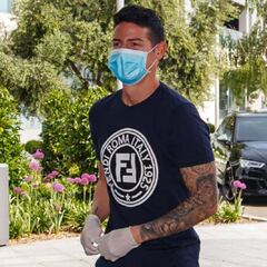 James, en Valdebebas con todas las medidas de bioseguridad