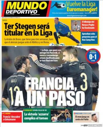 Portadas de la prensa deportiva