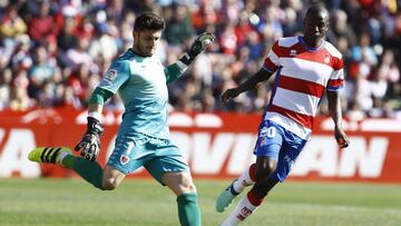Juan Carlos, en el partido ante el Granada.
