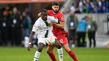 MONCHENGLADBACH - (lr) Marcus Thuram of Borussia Monchengladbach, Josko Gvardiol or RB Leipzig during the German Bundesliga match between Borussia Mnchengladbach and RB Leipzig at the Borussia- Park stadium on September 17, 2022 in Monchengladbach, Germany. ANP | Dutch Height | Gerrit van Keulen (Photo by ANP via Getty Images)
