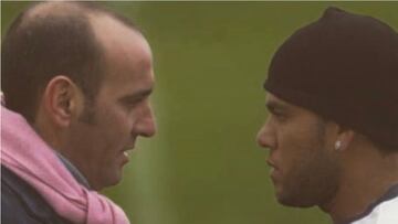 Monchi y Alves, en 2007.
