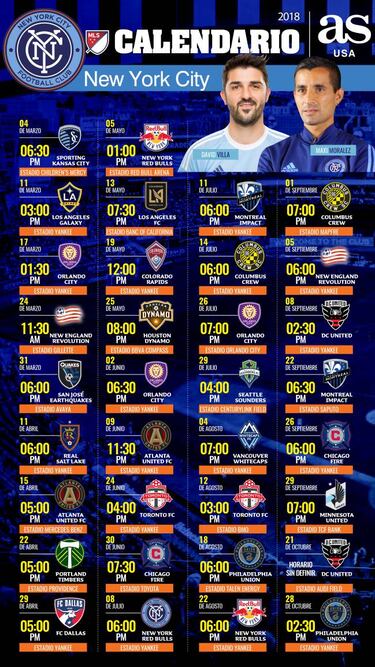 New York City FC schedule MLS 2018