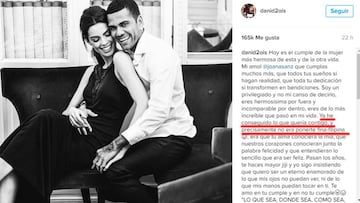 Alves y su amor por Joana: "No quería ponerte fina-filipina"