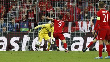 Lewandowski, ante Oblak en el último partido.