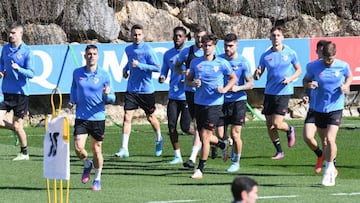 Entrenamiento esta mañana en Lezama