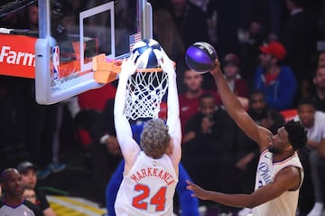 Lauri Markkanen y Joel Embiid centraron las miradas.