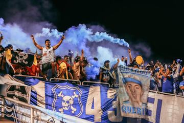 ¡Orlando es azul y verde! Las barras de Millonarios y Nacional alentaron a sus equipos en el Camping World Stadium en el último juego de la Florida Cup.