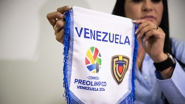 Banderín conmemorativo del Preolímpico Sudamericano.