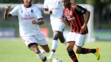 Robinho, en un amistoso de pretemporada.