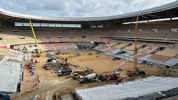 Estado actual de las obras del estadio de La Cartuja