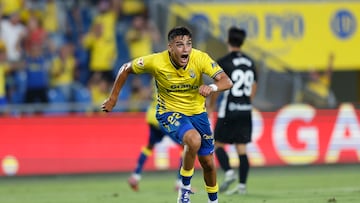 Ale García, en un partido con la UD Las Palmas.